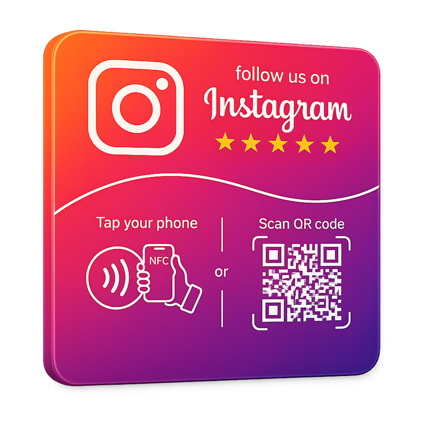 Instagram NFC and QR card