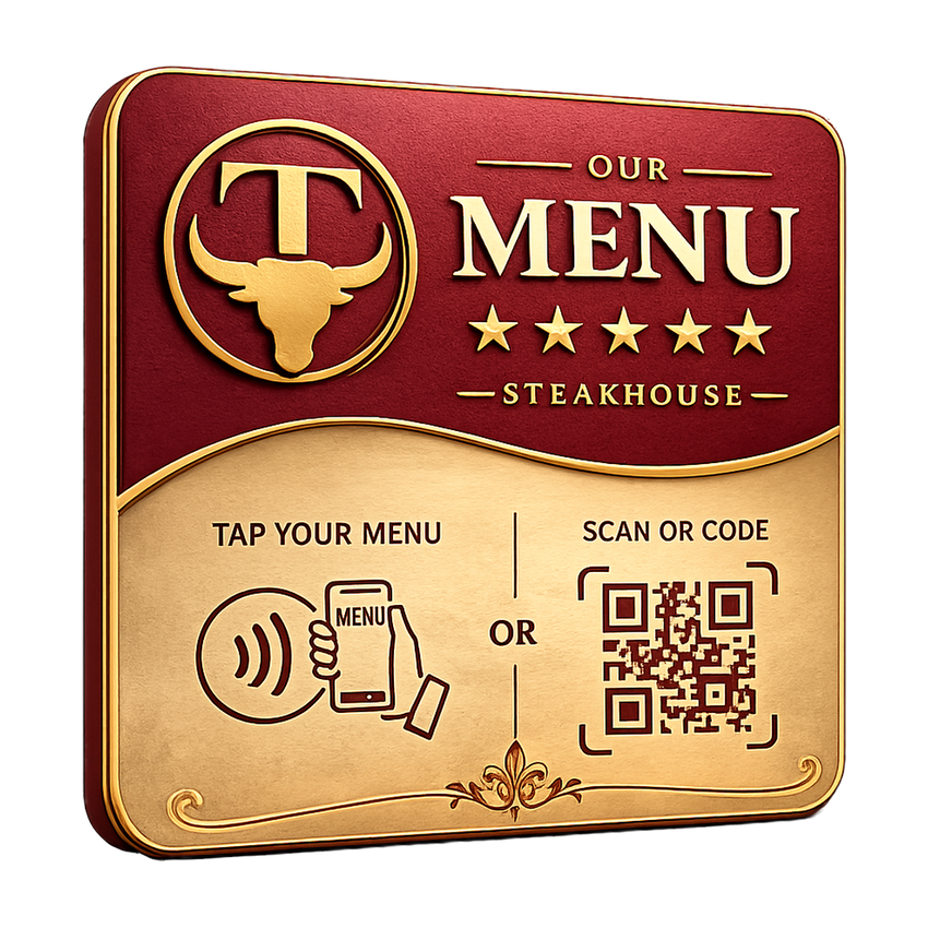 Custom steakhouse card